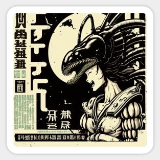 vintage Japanese Xenomorph 2 Sticker